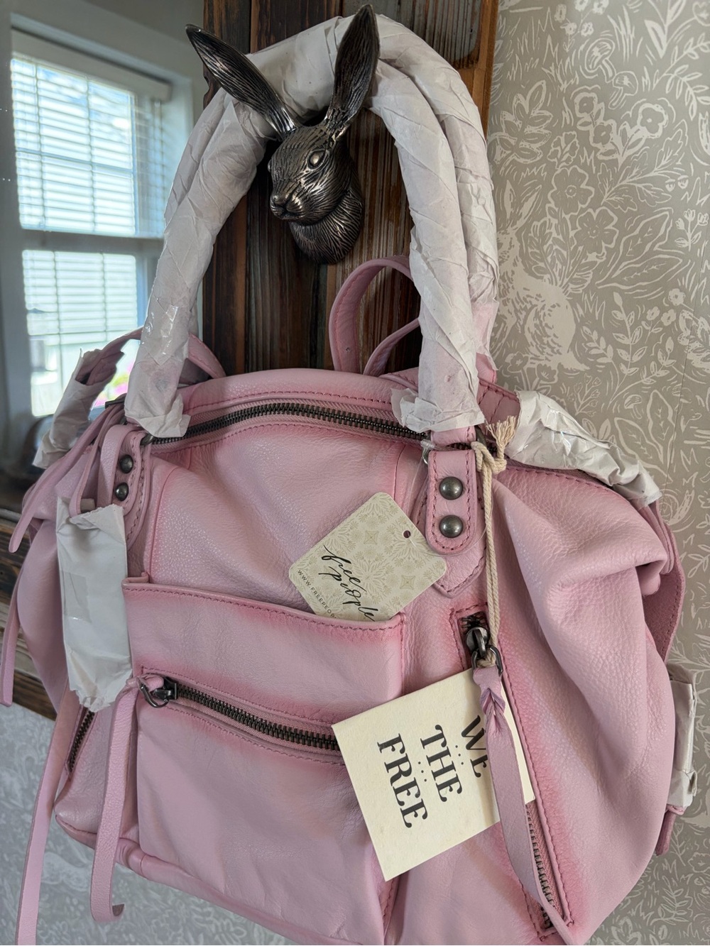 Free People We the Free Baby Emerson Tote Bag NWT - Peony - Picture 3 of 6